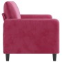 Red velvet 2-seater sofa 140 cm by , Sofas - Ref: Foro24-359446, Price: 219,92 €, Discount: %