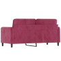 2-Sitzer-Sofa aus rotem Samt, 140 cm von , Sofas - Ref: Foro24-359446, Preis: 219,92 €, Rabatt: %