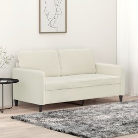 Cremefarbenes 2-Sitzer-Sofa aus Samt, 140 cm von , Sofas - Ref: Foro24-359450, Preis: 225,07 €, Rabatt: %