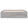 Sonoma gray engineered wood bed with drawers 120x200 cm by , Beds and slatted bases - Ref: Foro24-3207285, Price: 191,87 €, D...