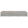 Sonoma gray engineered wood bed with drawers 120x200 cm by , Beds and slatted bases - Ref: Foro24-3207285, Price: 191,87 €, D...