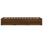 Oak brown engineered wood bed with drawers 100x200 cm by , Beds and slatted bases - Ref: Foro24-3207293, Price: 152,48 €, Dis...