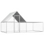 Galvanized steel chicken coop 4x2x2 m by vidaXL, Cages and habitats for small animals - Ref: Foro24-144556, Price: 246,71 €, ...