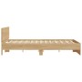 Estructura de cama con cabecero roble Sonoma 140x190 cm de , Camas y somieres - Ref: Foro24-3207499, Precio: 158,98 €, Descue...