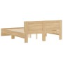 Estructura de cama con cabecero roble Sonoma 140x190 cm de , Camas y somieres - Ref: Foro24-3207499, Precio: 158,98 €, Descue...