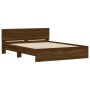 Bed frame with oak brown headboard 140x190 cm by , Beds and slatted bases - Ref: Foro24-3207503, Price: 165,25 €, Discount: %