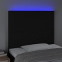 Headboard with LED lights black fabric 100x5x118/128 cm by vidaXL, Headboards and footboards - Ref: Foro24-3122136, Price: 65...