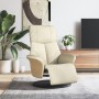 Recliner armchair with footrest in cream-colored synthetic leather by , Armchairs - Ref: Foro24-356625, Price: 244,25 €, Disc...