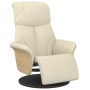 Recliner armchair with footrest in cream-colored synthetic leather by , Armchairs - Ref: Foro24-356625, Price: 244,99 €, Disc...