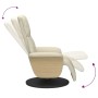 Recliner armchair with footrest in cream-colored synthetic leather by , Armchairs - Ref: Foro24-356625, Price: 244,99 €, Disc...