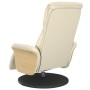 Massage recliner with footrest cream synthetic leather by , Armchairs - Ref: Foro24-356633, Price: 258,32 €, Discount: %