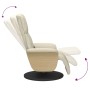 Massage recliner with footrest cream synthetic leather by , Armchairs - Ref: Foro24-356633, Price: 258,32 €, Discount: %