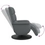 Gray synthetic leather recliner with footrest by , Armchairs - Ref: Foro24-356720, Price: 232,99 €, Discount: %