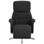 Sillón reclinable con reposapiés tela negra de , Sillones - Ref: Foro24-356659, Precio: 165,58 €, Descuento: %