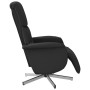 Sillón reclinable con reposapiés tela negra de , Sillones - Ref: Foro24-356659, Precio: 165,99 €, Descuento: %