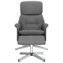 Sillón reclinable con reposapiés tela gris oscuro de , Sillones - Ref: Foro24-356667, Precio: 147,10 €, Descuento: %