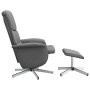 Sillón reclinable con reposapiés tela gris oscuro de , Sillones - Ref: Foro24-356667, Precio: 147,10 €, Descuento: %