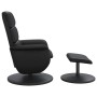 Sillón reclinable con reposapiés cuero sintético negro de , Sillones - Ref: Foro24-356722, Precio: 168,15 €, Descuento: %