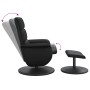 Sillón reclinable con reposapiés cuero sintético negro de , Sillones - Ref: Foro24-356722, Precio: 168,99 €, Descuento: %