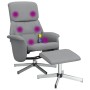 Recliner massage chair with footrest light gray fabric by , Armchairs - Ref: Foro24-356678, Price: 138,99 €, Discount: %