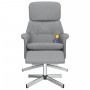 Recliner massage chair with footrest light gray fabric by , Armchairs - Ref: Foro24-356678, Price: 138,18 €, Discount: %