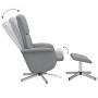 Recliner massage chair with footrest light gray fabric by , Armchairs - Ref: Foro24-356678, Price: 138,18 €, Discount: %