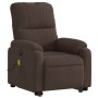 Electric massage chair with liftable recliner, brown fabric by , Armchairs - Ref: Foro24-3204949, Price: 349,48 €, Discount: %