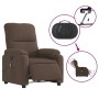 Electric massage chair with liftable recliner, brown fabric by , Armchairs - Ref: Foro24-3204949, Price: 349,48 €, Discount: %