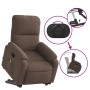 Electric massage chair with liftable recliner, brown fabric by , Armchairs - Ref: Foro24-3204949, Price: 349,48 €, Discount: %