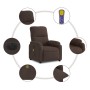 Electric Massage Recliner Brown Microfiber Fabric by , Armchairs - Ref: Foro24-3204921, Price: 291,62 €, Discount: %