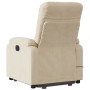 Sillón reclinable de masaje elevable tela de microfibra crema de , Sillones - Ref: Foro24-3204940, Precio: 301,56 €, Descuent...