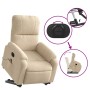 Sillón reclinable de masaje elevable tela de microfibra crema de , Sillones - Ref: Foro24-3204940, Precio: 301,56 €, Descuent...