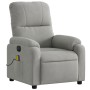 Sillón reclinable masaje eléctrico tela microfibra gris claro de , Sillones - Ref: Foro24-3204923, Precio: 265,64 €, Descuent...