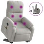 Liftable massage recliner light gray microfiber fabric by , Armchairs - Ref: Foro24-3204937, Price: 283,09 €, Discount: %