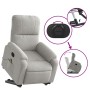 Liftable massage recliner light gray microfiber fabric by , Armchairs - Ref: Foro24-3204937, Price: 283,09 €, Discount: %