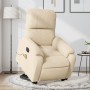 Liftable reclining electric massage chair cream fabric by , Armchairs - Ref: Foro24-3204954, Price: 329,86 €, Discount: %