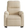 Liftable reclining electric massage chair cream fabric by , Armchairs - Ref: Foro24-3204954, Price: 329,86 €, Discount: %