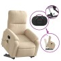 Liftable reclining electric massage chair cream fabric by , Armchairs - Ref: Foro24-3204954, Price: 329,86 €, Discount: %