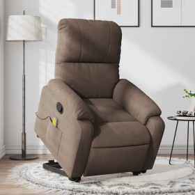 Liftable Massage Recliner Brown Microfiber Fabric by , Armchairs - Ref: Foro24-3204935, Price: 309,68 €, Discount: %