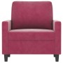 Red velvet armchair 60 cm by , Sofas - Ref: Foro24-359183, Price: 145,33 €, Discount: %