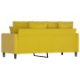 2-Sitzer-Sofa aus gelbem Samt, 140 cm von , Sofas - Ref: Foro24-359309, Preis: 240,94 €, Rabatt: %