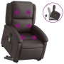 Dark Brown Genuine Leather Liftable Massage Recliner by , Armchairs - Ref: Foro24-3204267, Price: 418,71 €, Discount: %