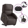 Dark Brown Genuine Leather Liftable Massage Recliner by , Armchairs - Ref: Foro24-3204267, Price: 418,71 €, Discount: %