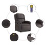 Sillón reclinable masaje elevable cuero auténtico marrón oscuro de , Sillones - Ref: Foro24-3204267, Precio: 402,17 €, Descue...