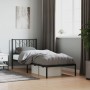 Bed frame with black metal headboard 80x200 cm by , Beds and slatted bases - Ref: Foro24-374428, Price: 64,78 €, Discount: %