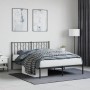 Bed frame with black metal headboard 140x190 cm by , Beds and slatted bases - Ref: Foro24-374437, Price: 103,64 €, Discount: %