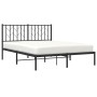 Bed frame with black metal headboard 140x190 cm by , Beds and slatted bases - Ref: Foro24-374437, Price: 103,64 €, Discount: %