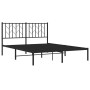 Bed frame with black metal headboard 140x190 cm by , Beds and slatted bases - Ref: Foro24-374437, Price: 103,64 €, Discount: %