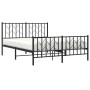 Estructura de cama cabecero y pie de cama metal negro 135x190cm de , Camas y somieres - Ref: Foro24-374454, Precio: 109,31 €,...