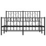 Estructura de cama cabecero y pie de cama metal negro 135x190cm de , Camas y somieres - Ref: Foro24-374454, Precio: 109,31 €,...